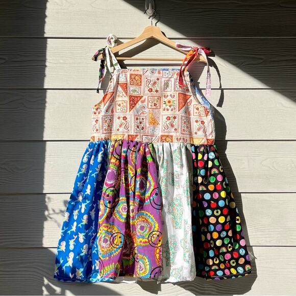 Arcade Dress | Vincent van Gogh Starry Night | Handmade Quilted Dress SKU 05115 - Picture 4 of 16